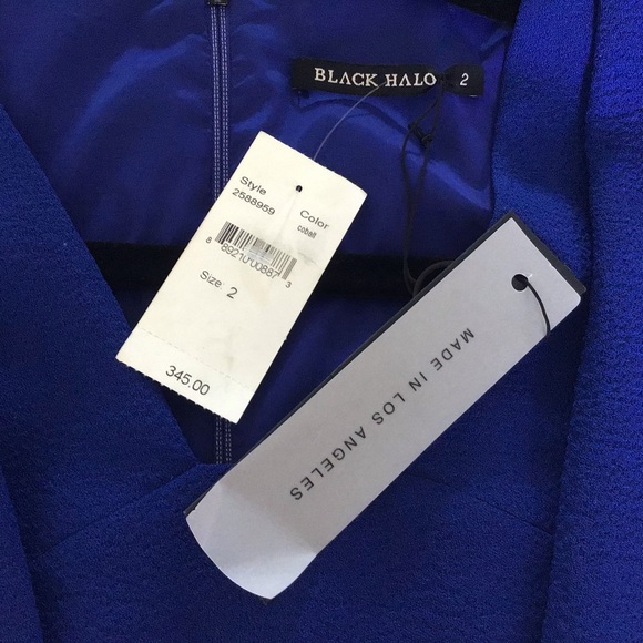 ❤️SOLD❤️ NWT BLACK HALO COBALT SALDANA DRESS - Picture 5 of 6